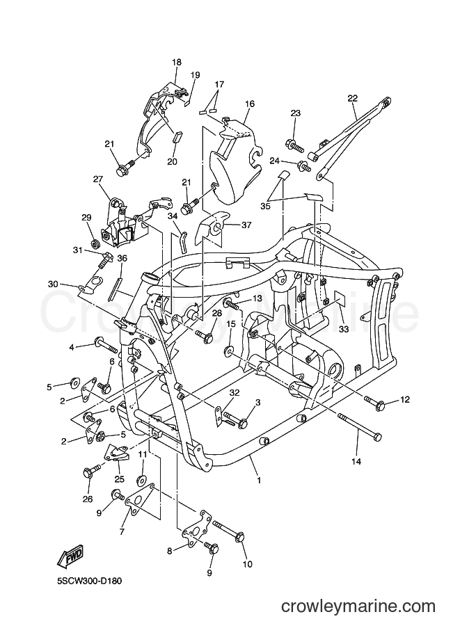 Yamaha Motors XVS650A (5SCW) [040] - FRAME