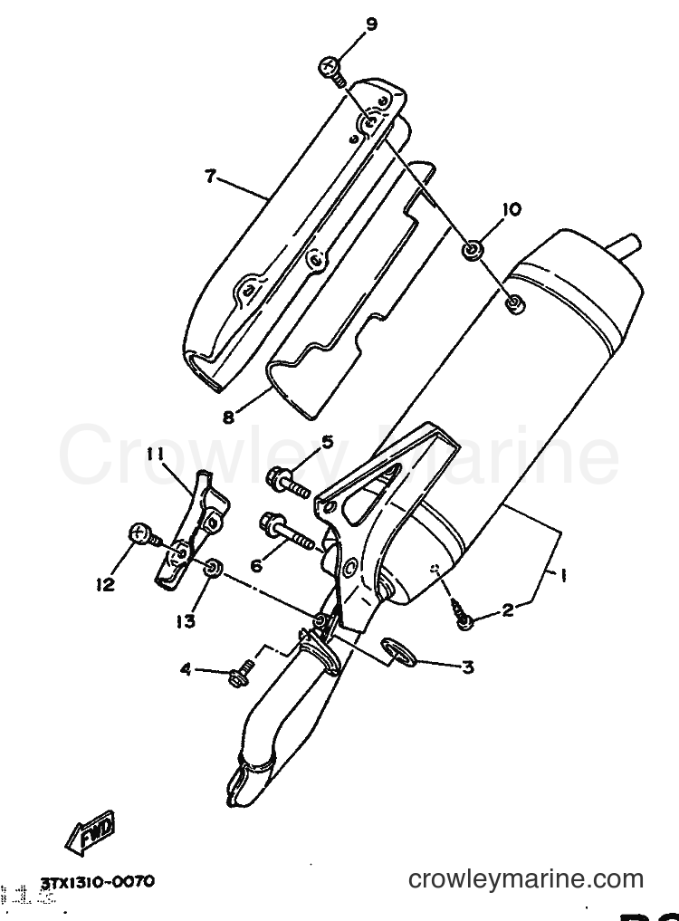 1991 Scooter CW50 - CW50 (4CA2) [999] - EXHAUST
