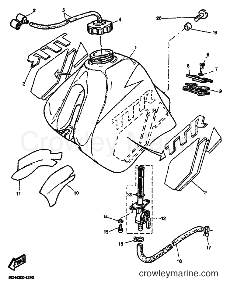 2001 Dirt Bike TT600R - TT600R (5CH4) [050] - FUEL TANK