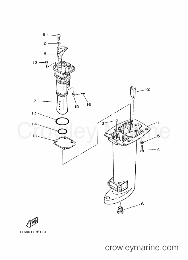 Yamaha Motors 30A (689) [040] - UPPER CASING