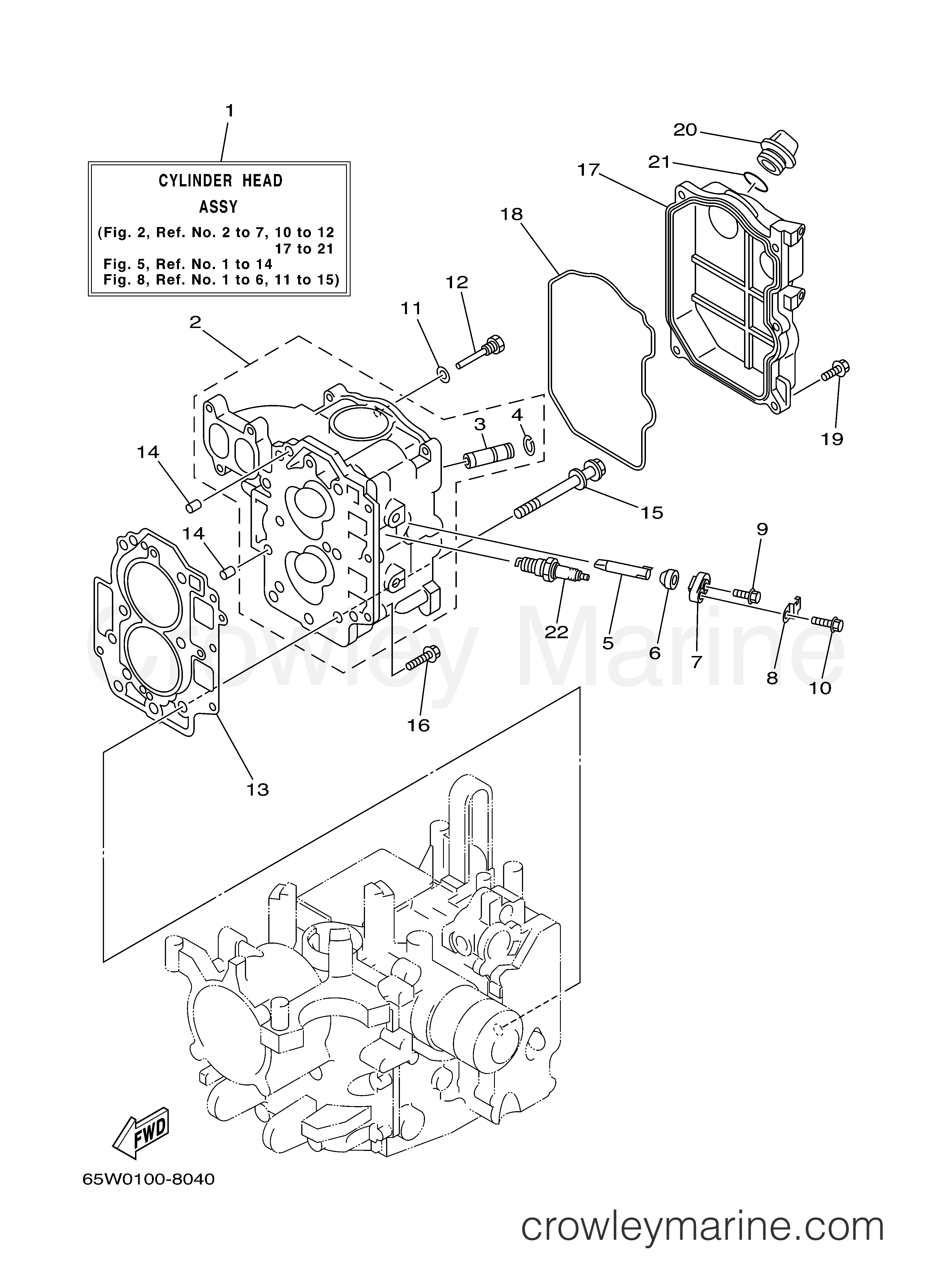 Yamaha Motors F25MSHY - CYLINDER CRANKCASE 2