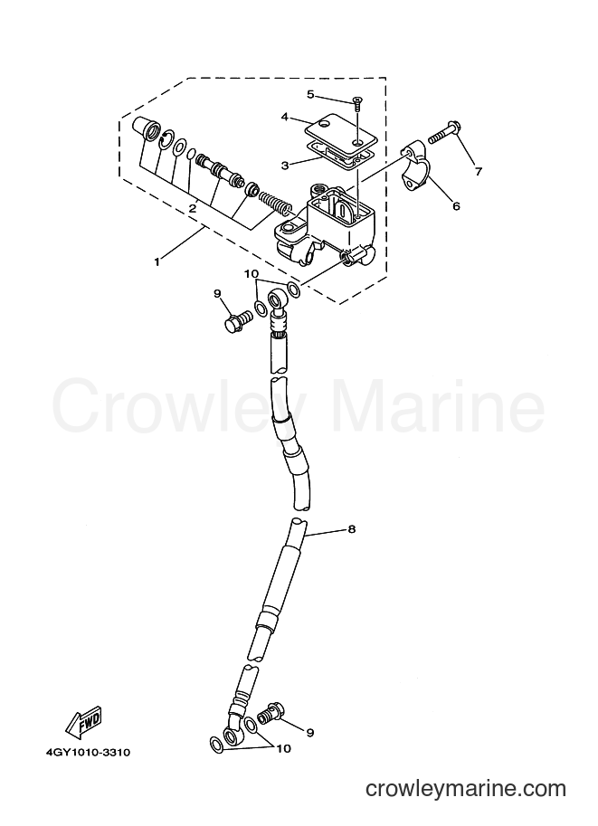 1999 Dirt Bike DT230 - DT230 (4TP3) [010] - FRONT MASTER CYLINDER