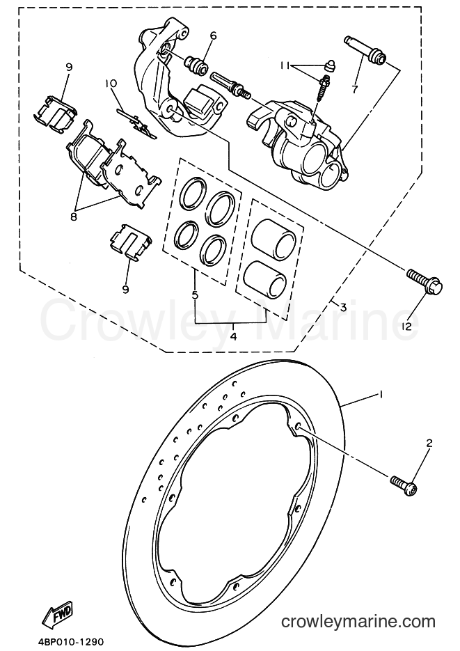 1997 Street Bike XJ600S - XJ600S (4EB7) [010] - FRONT BRAKE