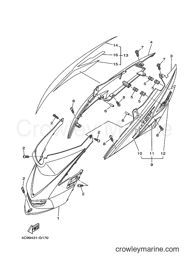 2008 Scooter AL115S - AL115S (4C99) [010] - SIDE COVER