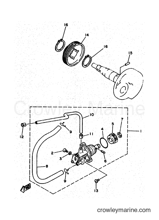 1996 Scooter YA50R - YA50R (4PC5) [010] - OIL PUMP