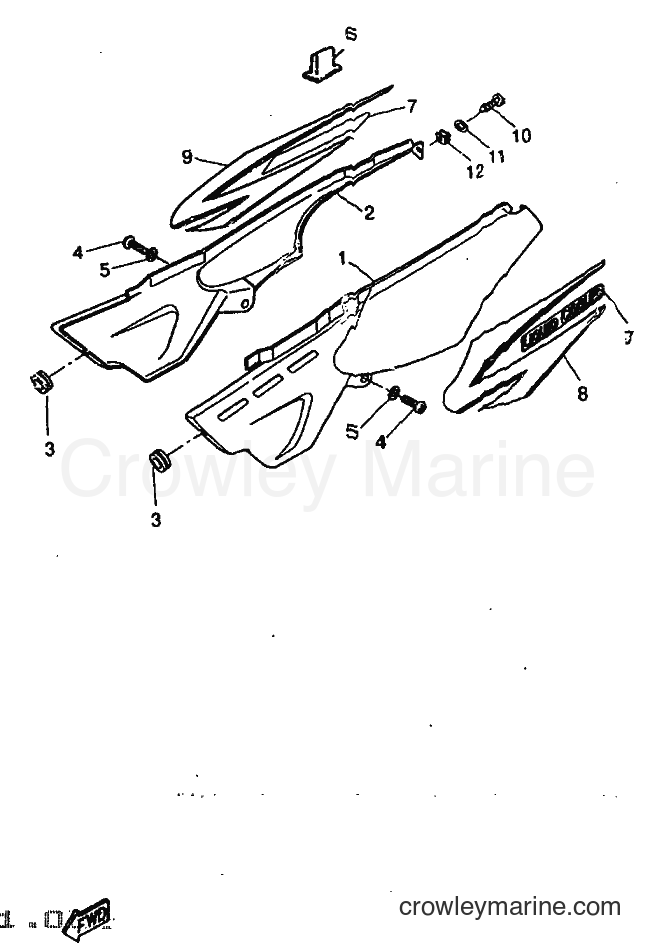 1997 Scooter DT50R - DT50R (5BK1) [999] - SIDE COVER