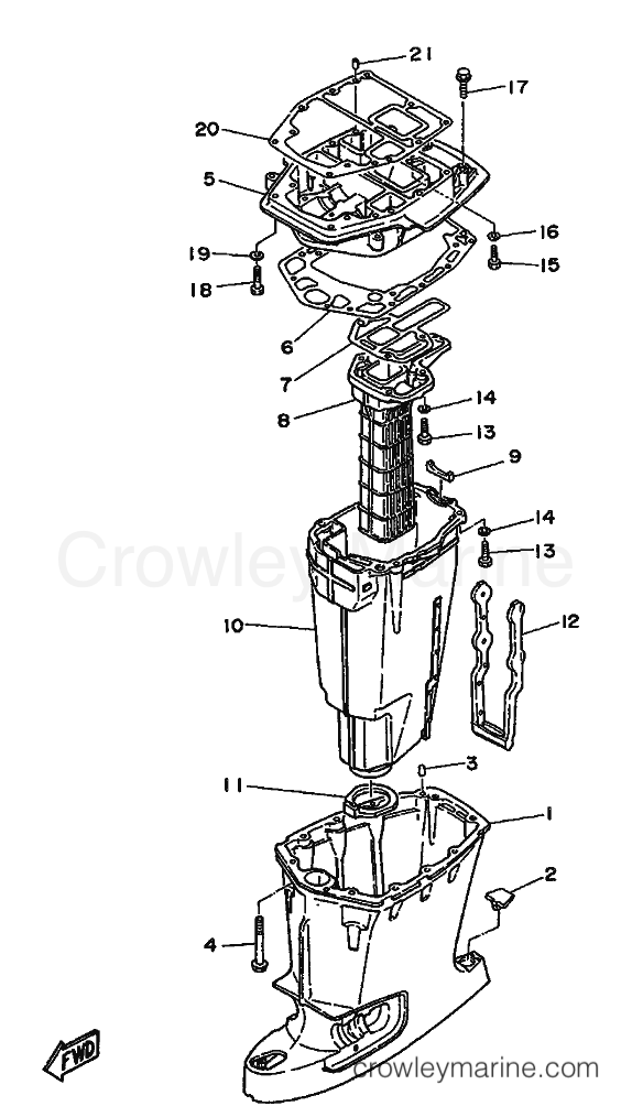 Yamaha Motors 85A (688) [999] - UPPER CASING