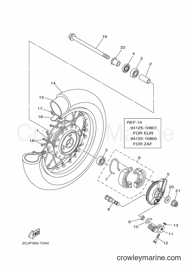 2018 Dirt Bike TT-R50E - TT-R50E (2CJP) [010] - FRONT WHEEL