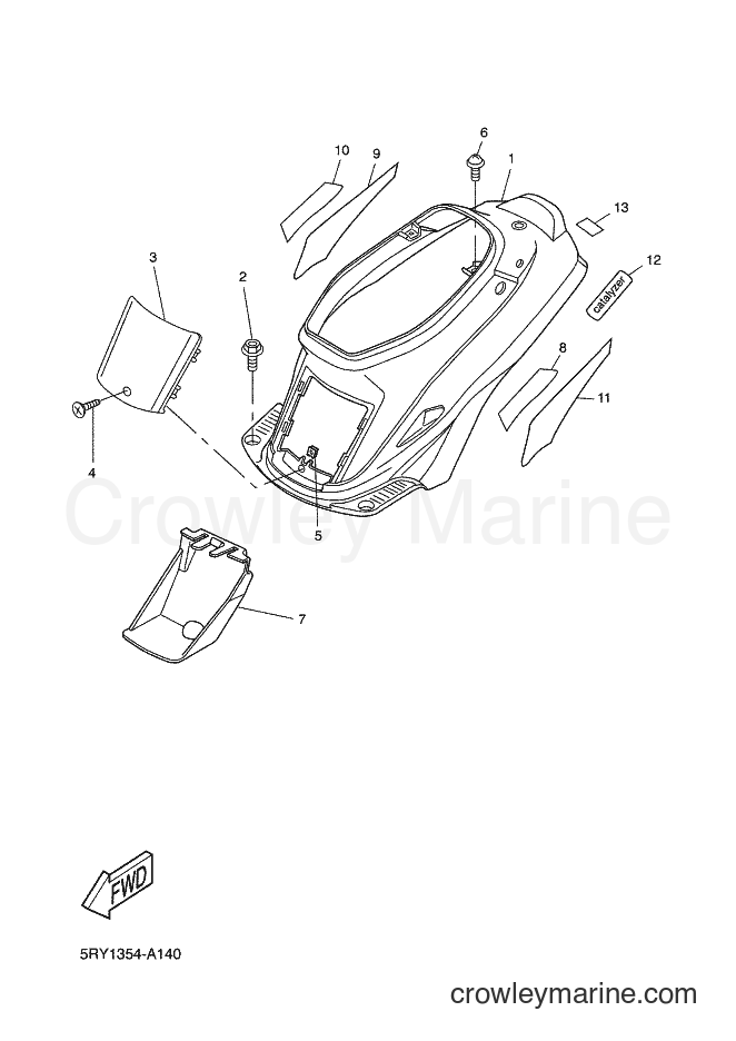 2002 Scooter CW50L - CW50L (5RY1) [010] - SIDE COVER