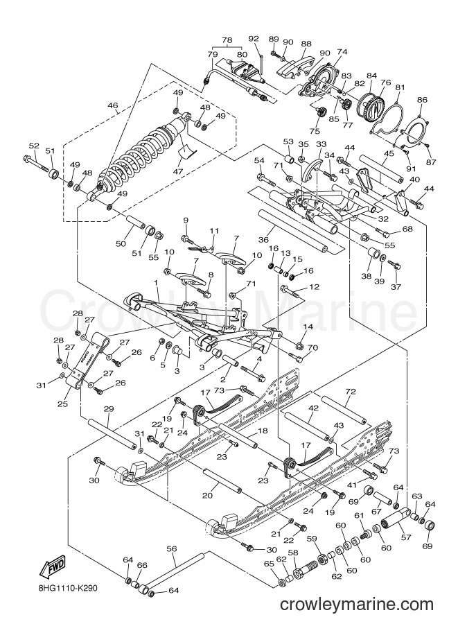 2012 Snowmobile RX10R - RX10R (8HG2) [020] - TRACK SUSPENSION 2