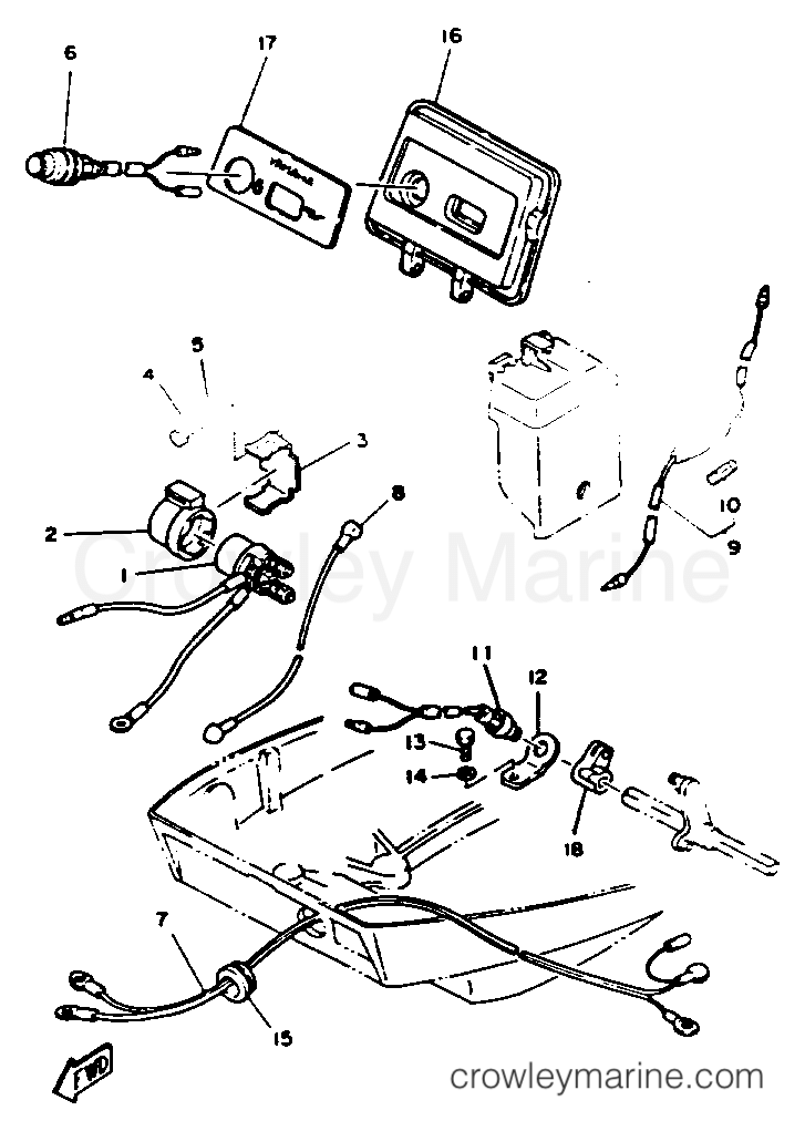 ELECTRIC PARTS 1 (EH) - 1993 Yamaha Outboard 9.9hp T9.9ELHR | Crowley