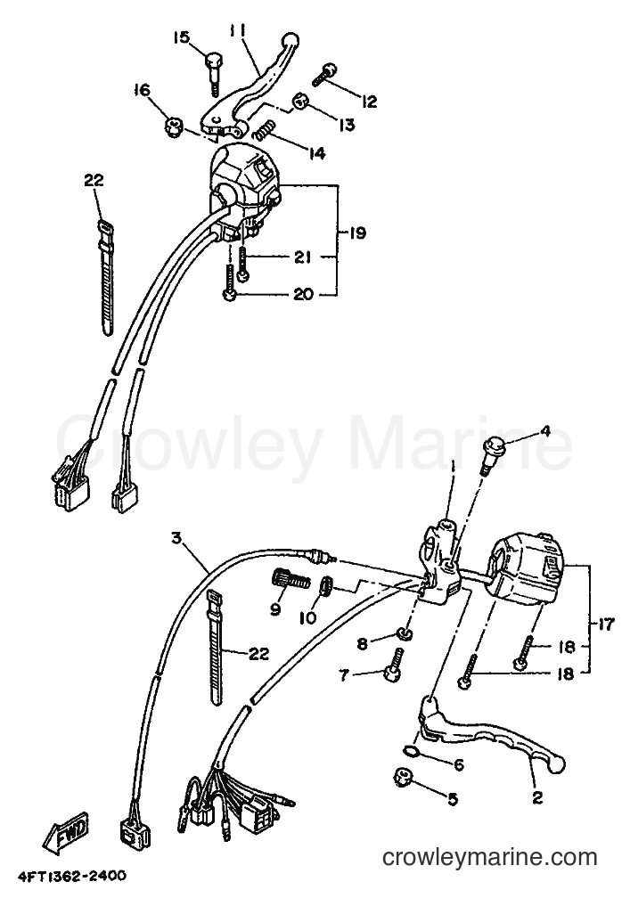1996 Cruiser XV500 - XV500 (4FT7) [999] - HANDLE SWITCH & LEVER