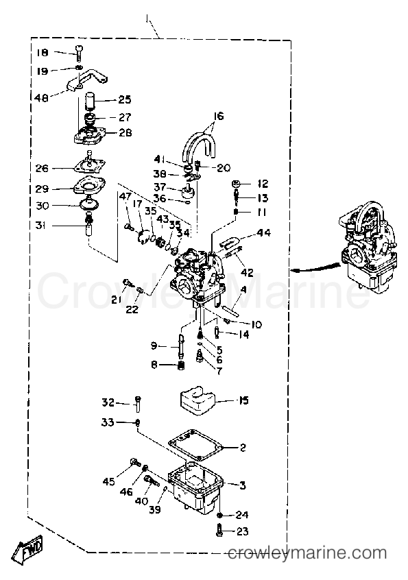 Yamaha Motors FT9.9XD - CARBURETOR