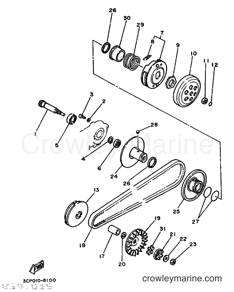 1990 Scooter CH80 - CH80 (3WX1) [999] - CLUTCH