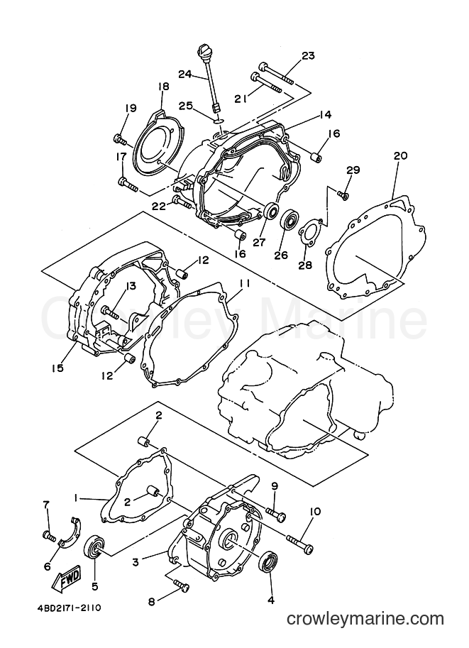 2002 ATV YFM250 - YFM250 (4XEF) [010] - CRANKCASE COVER 1