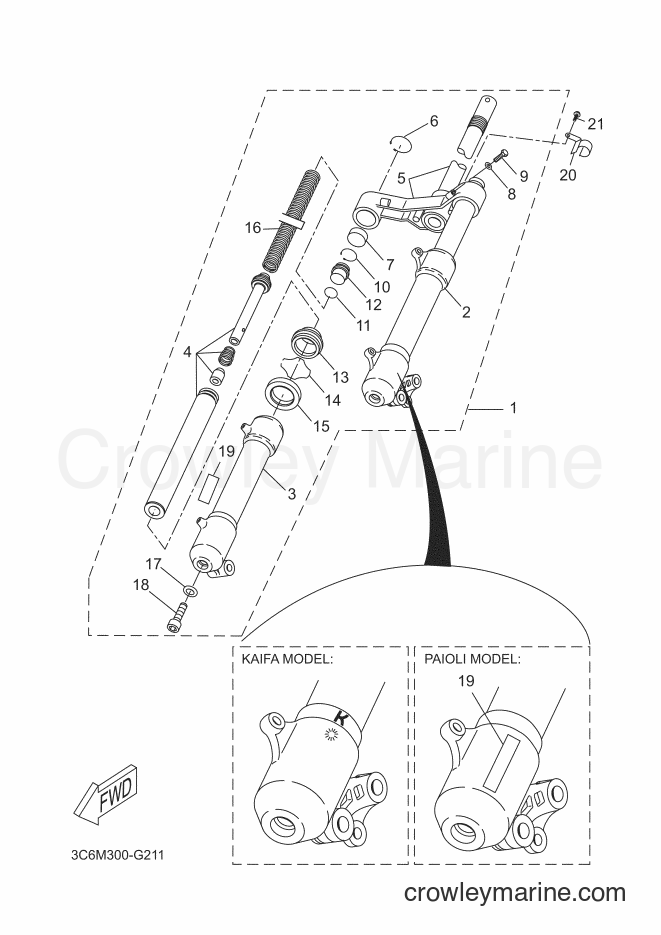 Yamaha Motors YQ50L (3C6R) [080] - FRONT FORK