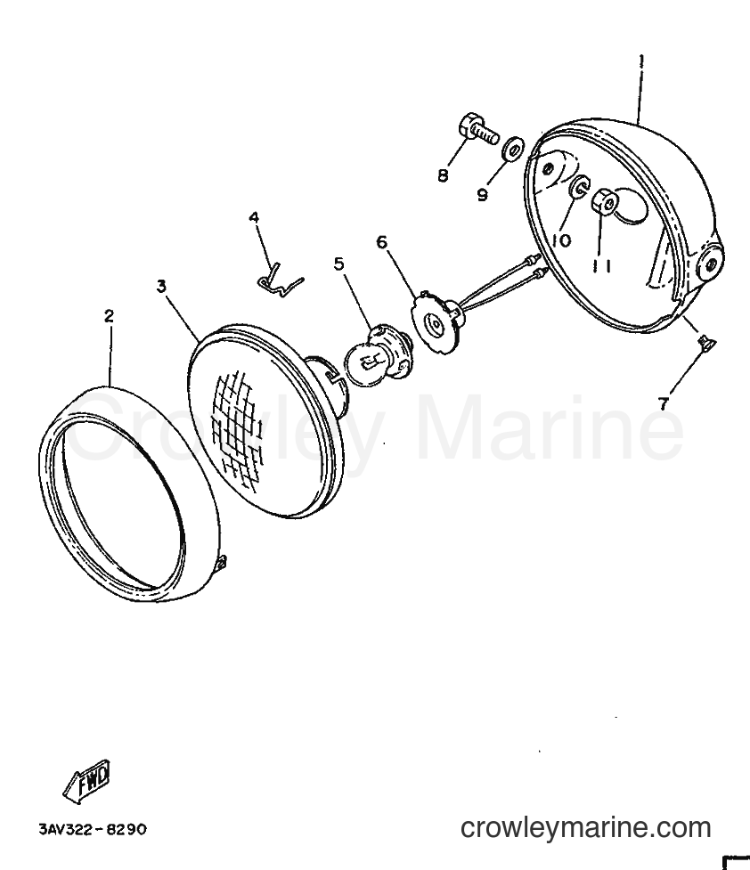 1988 Scooter FS1 - FS1 (3AV) [999] - HEADLIGHT