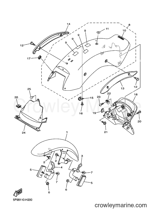 Yamaha Motors XVS1100 (5P9A) [010] - FENDER