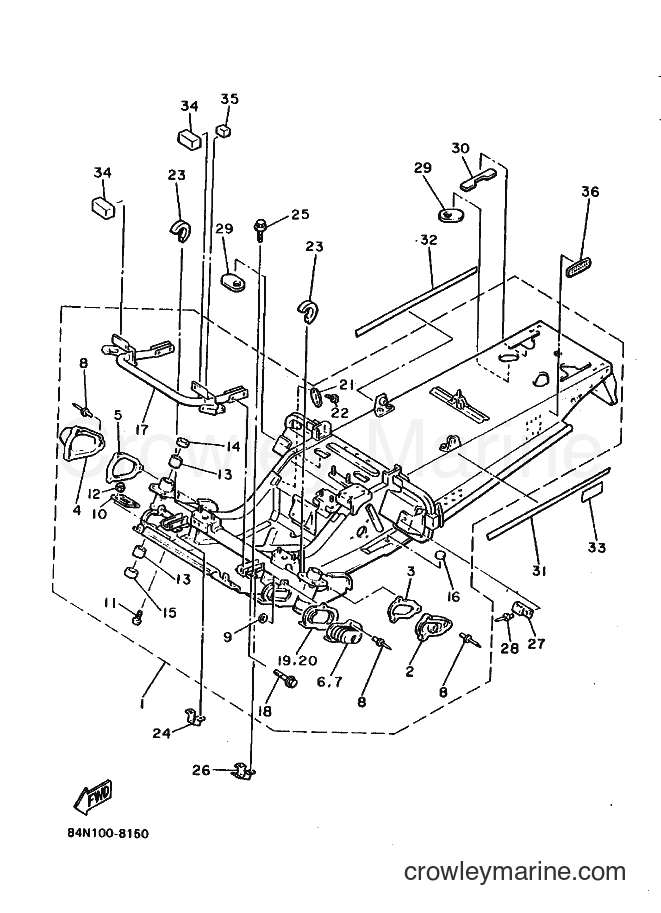 Yamaha Motors EX570BS8 (84N0) [020] - FRAME
