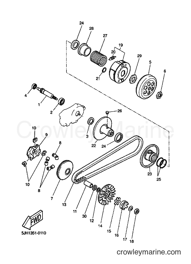 2000 Scooter EW50 - EW50 (5JH1) [030] - CLUTCH