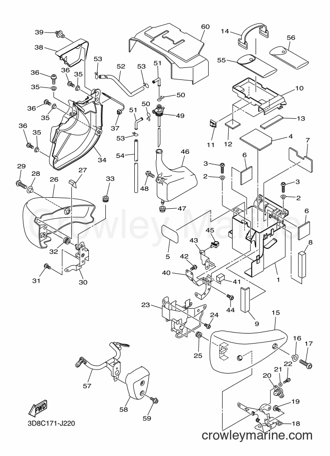 Yamaha Motors XVS1300A (11C4) [040] - SIDE COVER