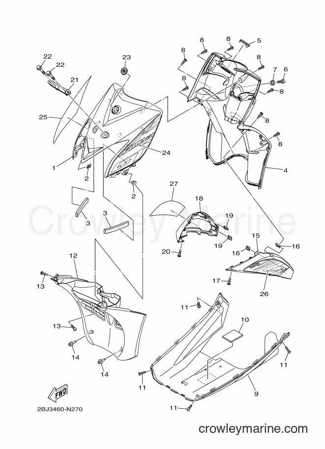 2014 Scooter AL115FGC - AL115FGC (2BJ3) [010] - LEG SHIELD
