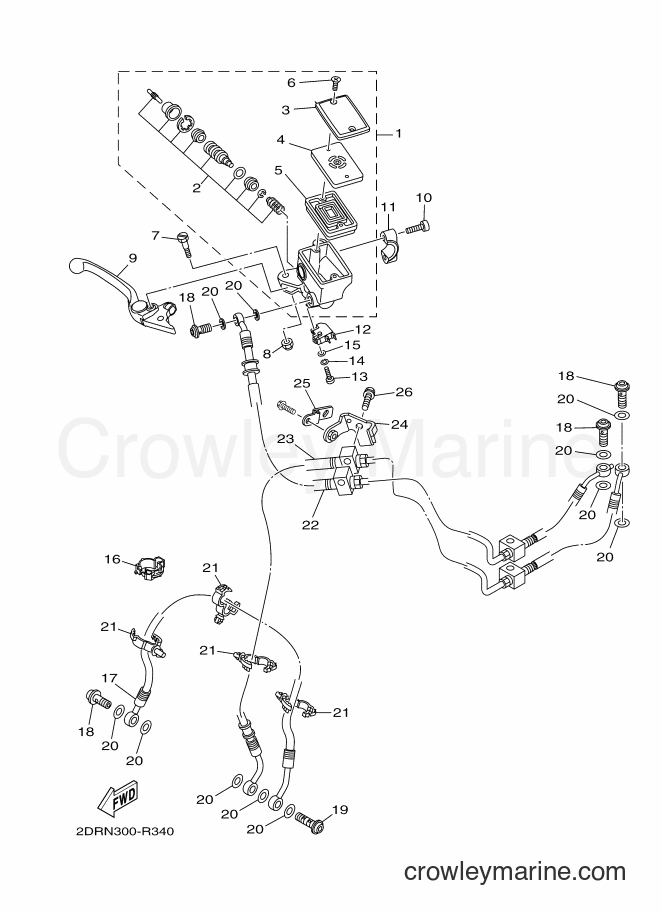 2016 Street Bike MT09A - MT09A (2DRN) [010] - FRONT MASTER CYLINDER