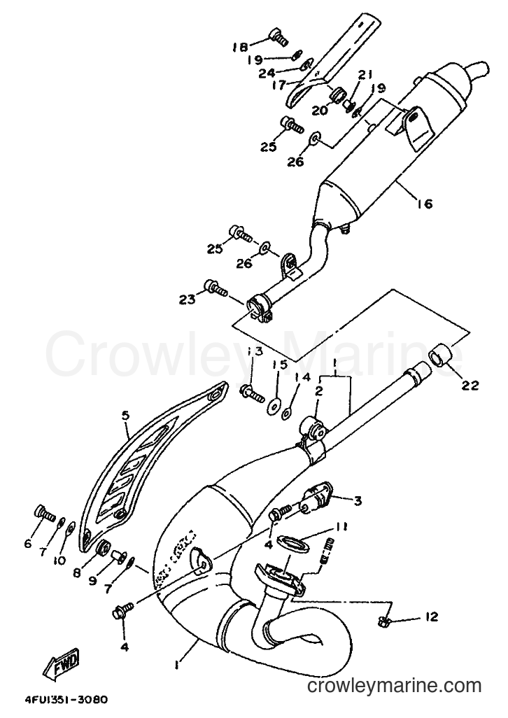 Yamaha Motors TDR125 (4FU2) [999] - EXHAUST