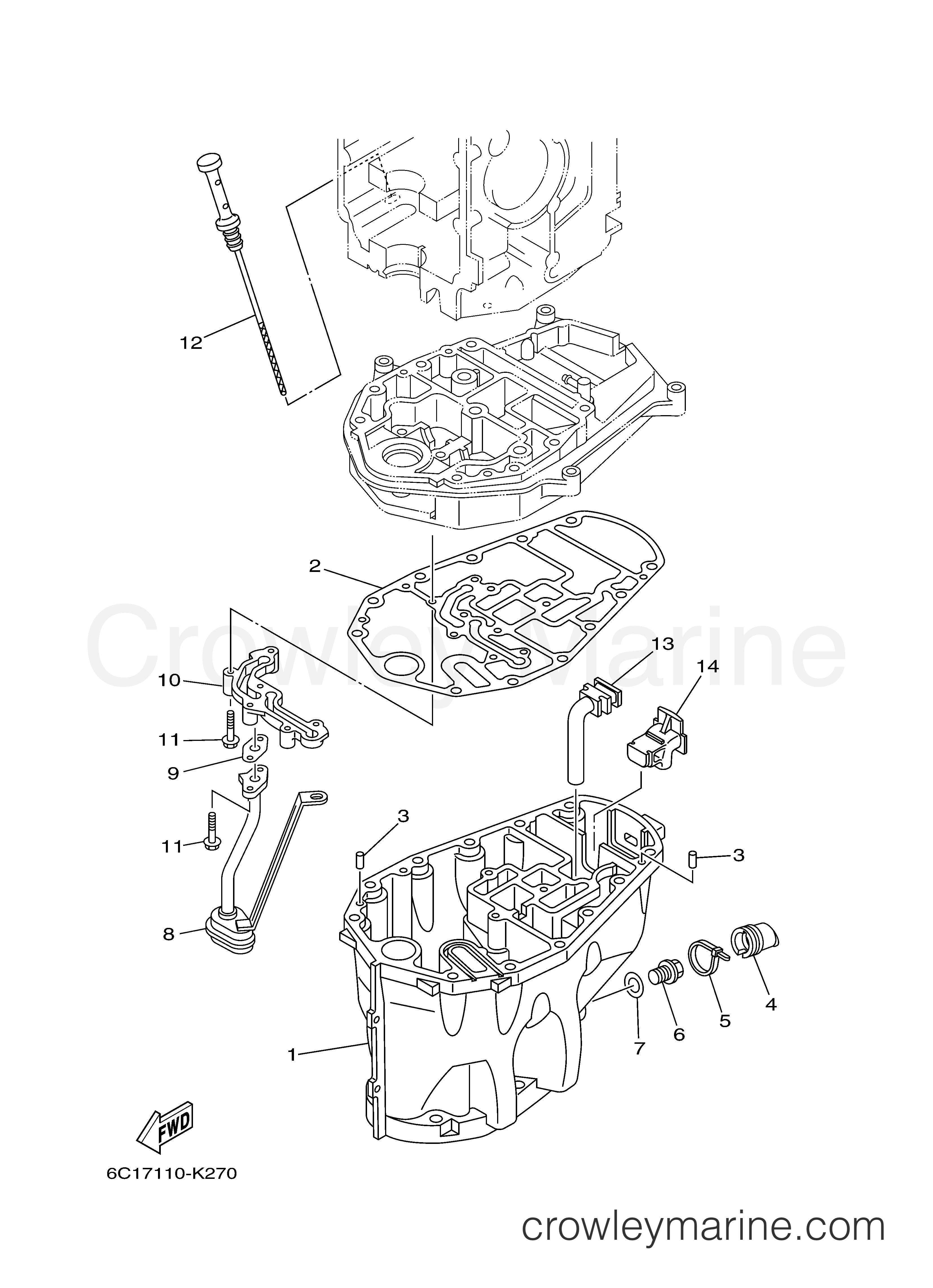 Yamaha Motors F60TLR - OIL PAN