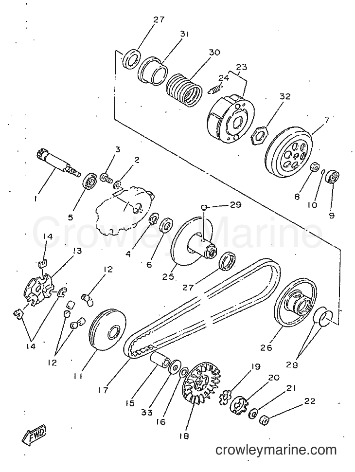 1995 Scooter YA50N - YA50N (3UG2) [999] - CLUTCH