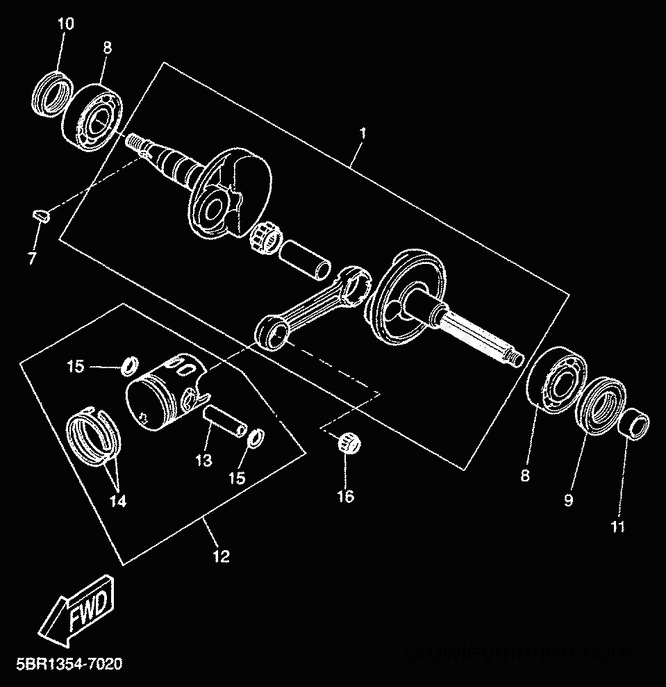 1999 Scooter YQ50L - YQ50L (5HED) [010] - CRANKSHAFT & PISTON