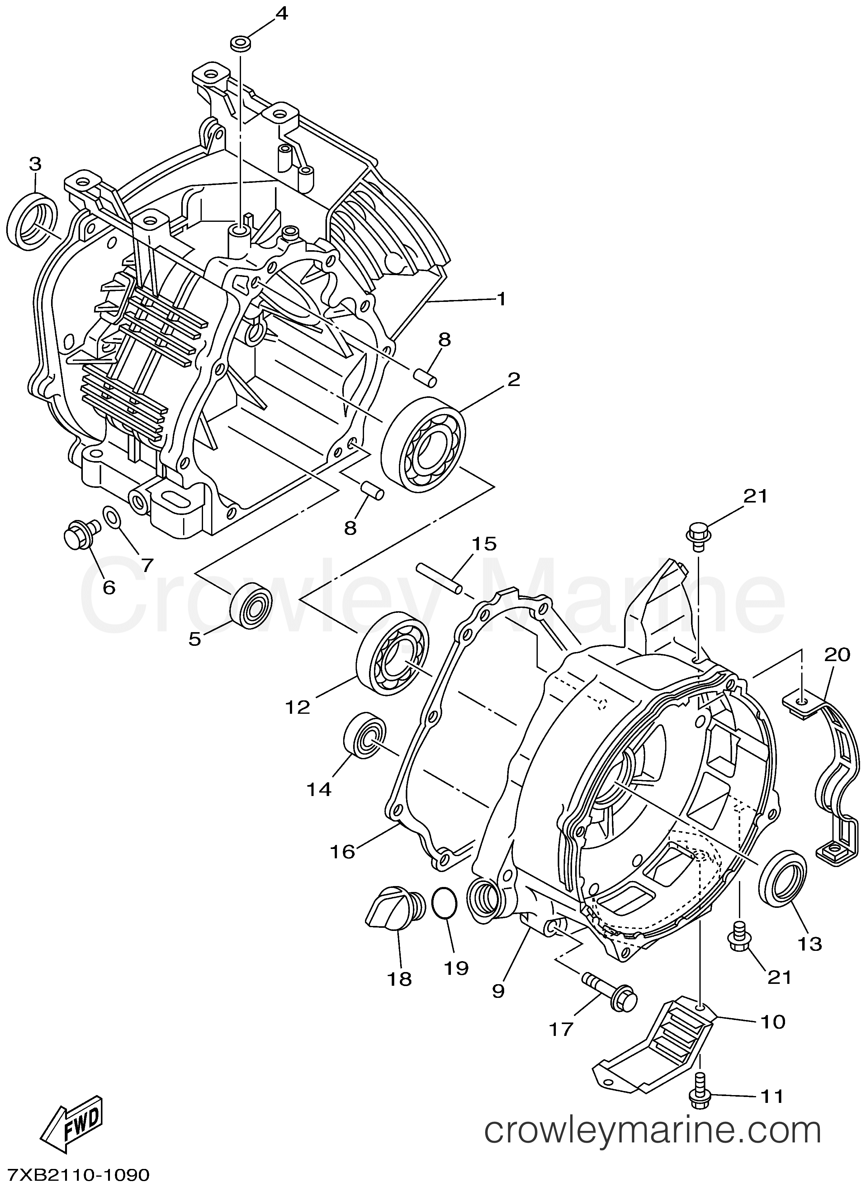 Yamaha Motors EF4600A - CRANKCASE