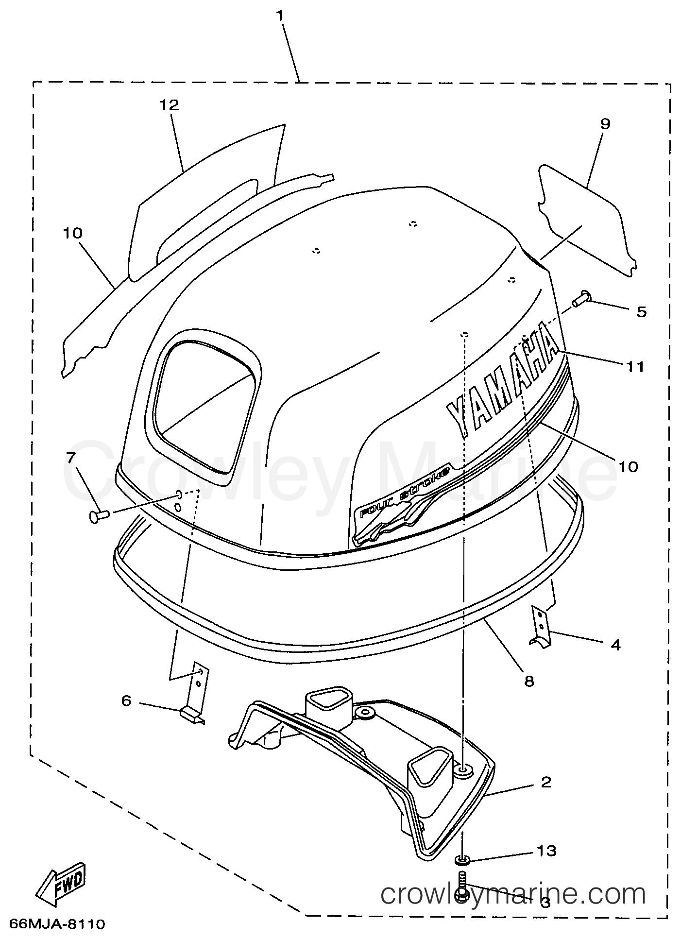 Yamaha Motors F15ESHW - TOP COWLING