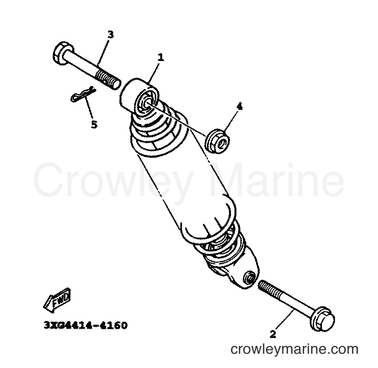 1999 Scooter YW100T - YW100T (5JY1) [010] - REAR SUSPENSION
