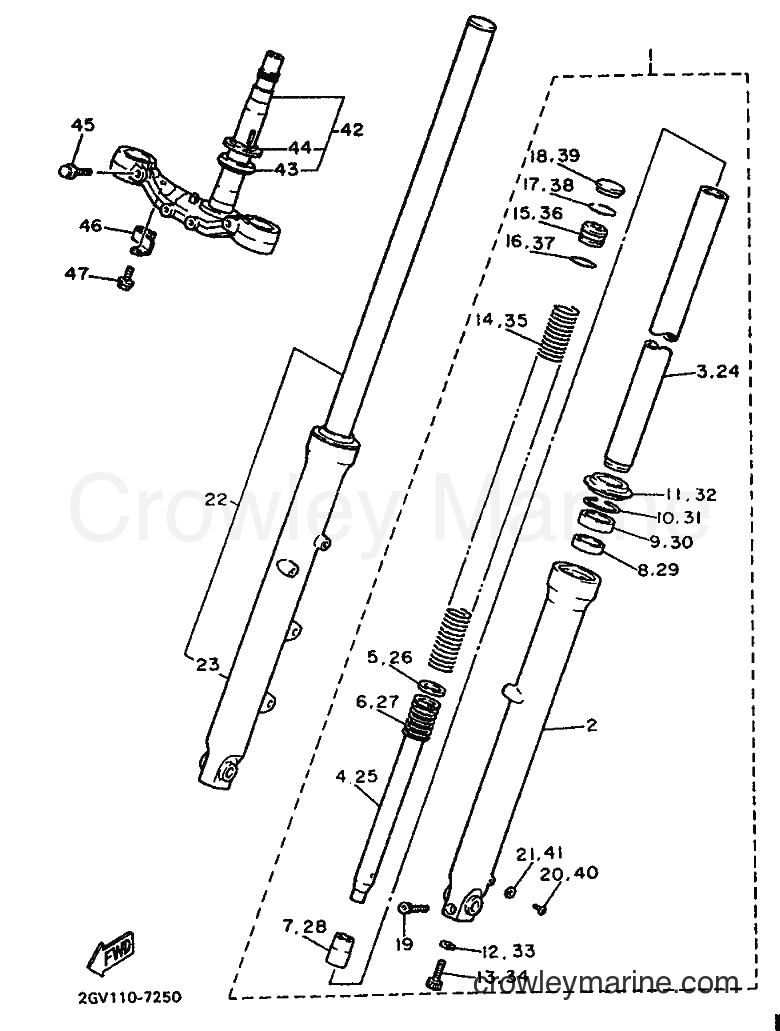 Yamaha Motors XV535 (3BM2) [999] - FRONT FORK
