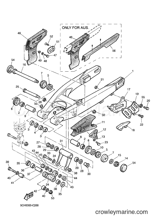 2004 Dirt Bike TT600RE - TT600RE (5CH5) [02A] - REAR ARM