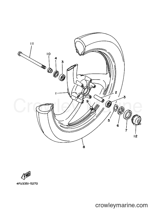 2002 Dirt Bike TDR125 - TDR125 (5ANB) [010] - FRONT WHEEL