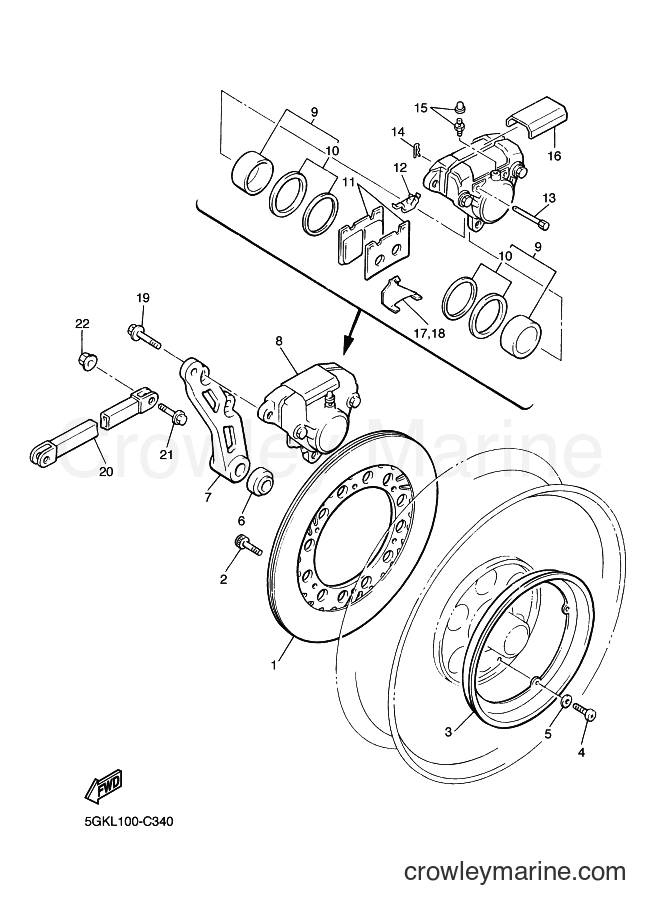 2007 Cruiser VMX12 - VMX12 (4C45) [010] - REAR BRAKE
