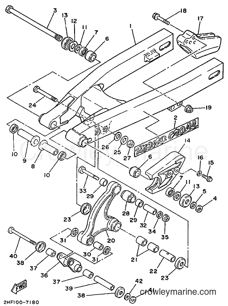 1987 Dirt Bike YZ80 - YZ80 (2JF) [999] - REAR ARM