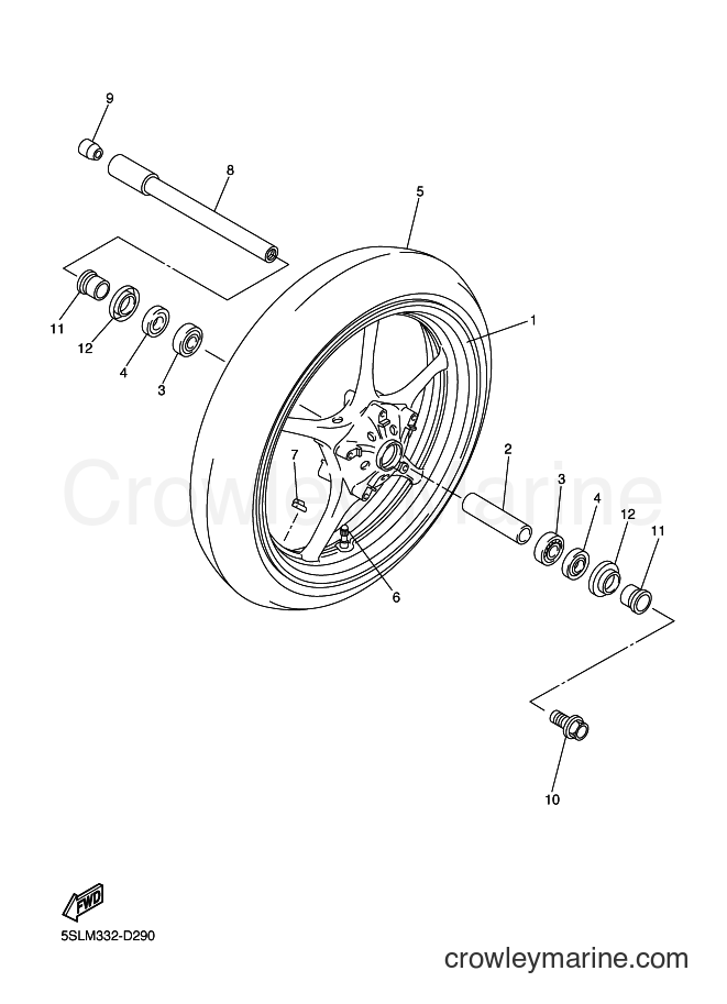 2008 Sport Bike YZF-R6 - YZF-R6 (13S8) [010] - FRONT WHEEL