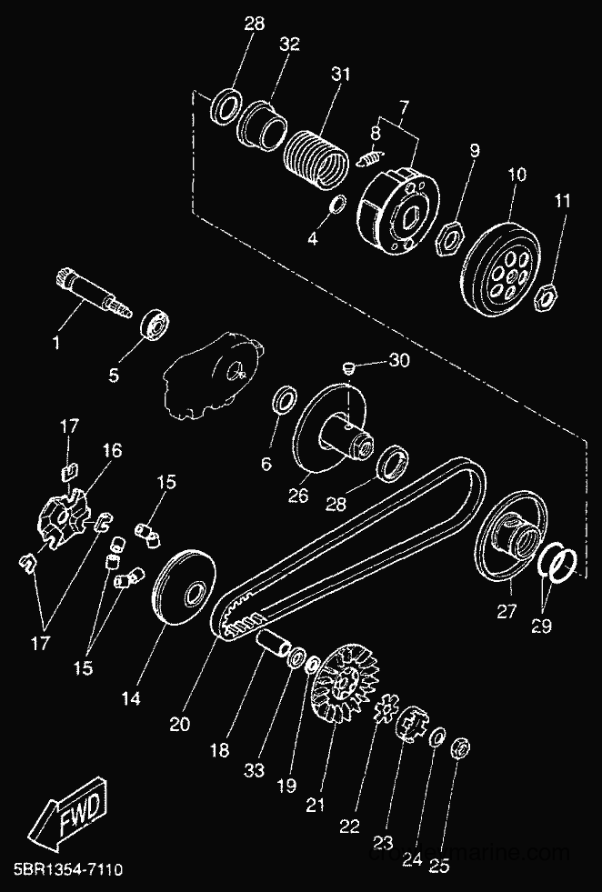 1999 Scooter YQ50 - YQ50 (5KL1) [010] - CLUTCH