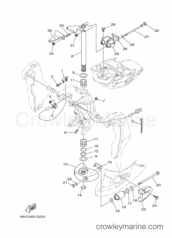 Yamaha Motors F115AETX (68VH) [360] - BRACKET 2