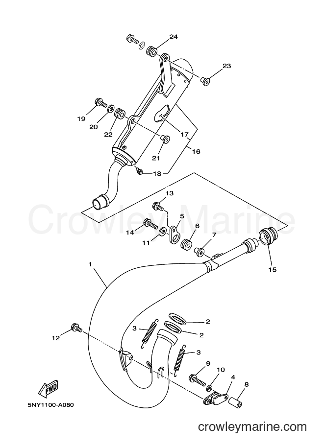 2003 Dirt Bike YZ125 - YZ125 (5UN2) [030] - EXHAUST