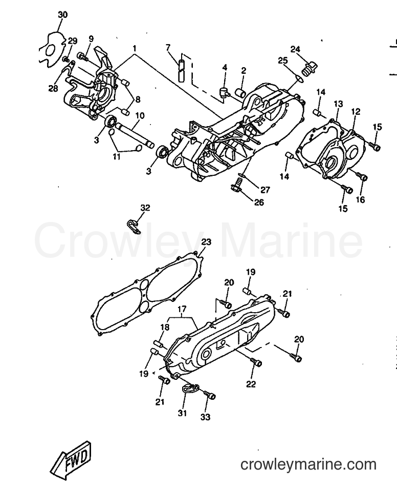 1999 Scooter CW50RS - CW50RS (5FX5) [010] - CRANKCASE