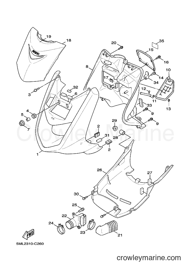 Yamaha Motors NXC125 (5ML2) [070] - LEG SHIELD