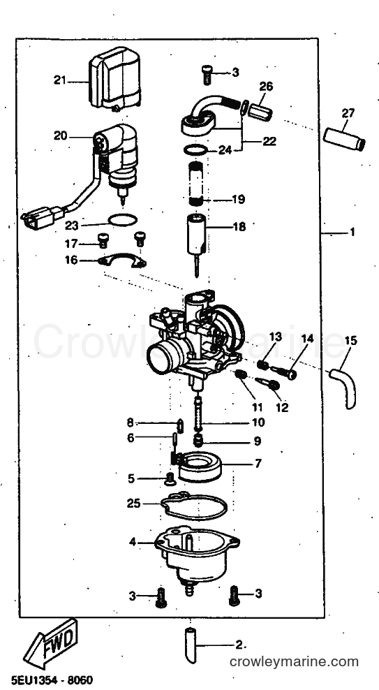 1999 Scooter YH50 - YH50 (5FV1) [010] - CARBURETOR