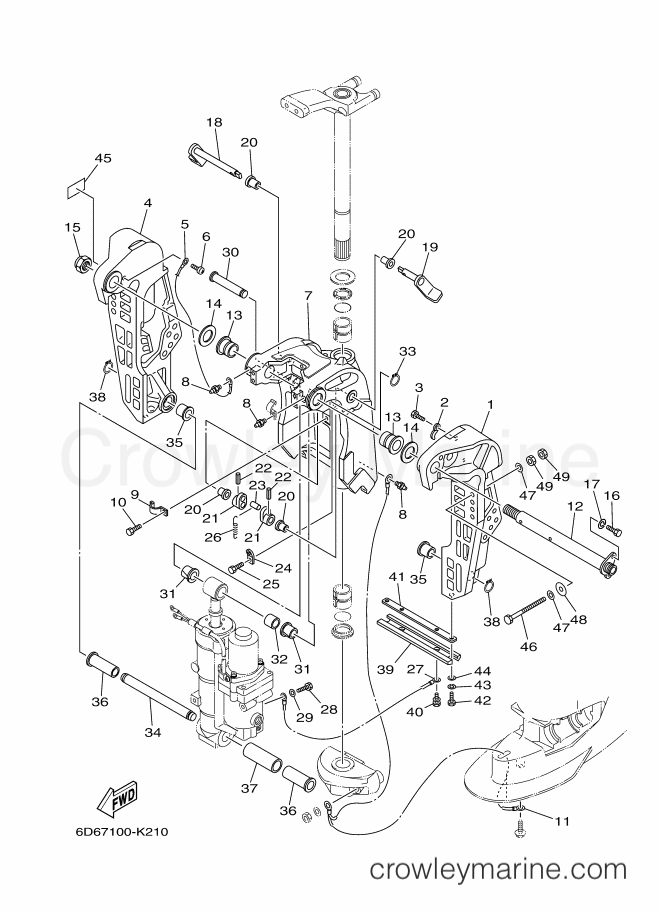 Yamaha Motors F75A (6D68) [030] - BRACKET 1