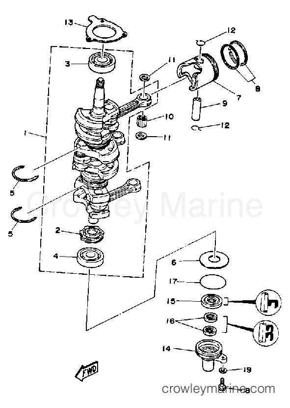 Yamaha Motors 40PLRQ - CRANK PISTON
