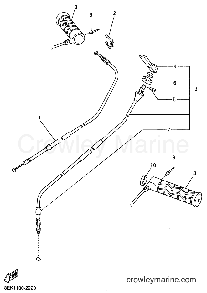 Yamaha Motors SXV70ER (8FB4) [010] - CONTROL CABLE