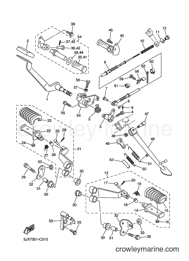 Yamaha Motors XVS250 (5KR9) [120] - STAND & FOOTREST
